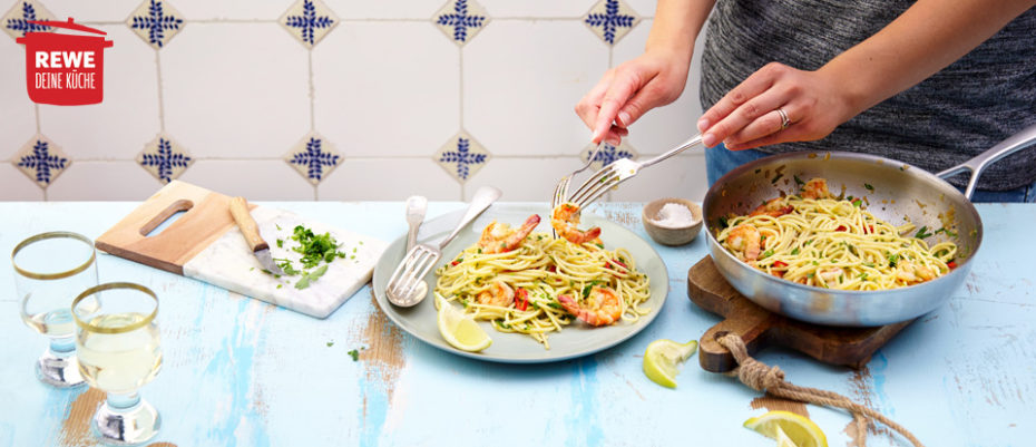 Bild zum Artikel: Spaghetti mit Garnelen